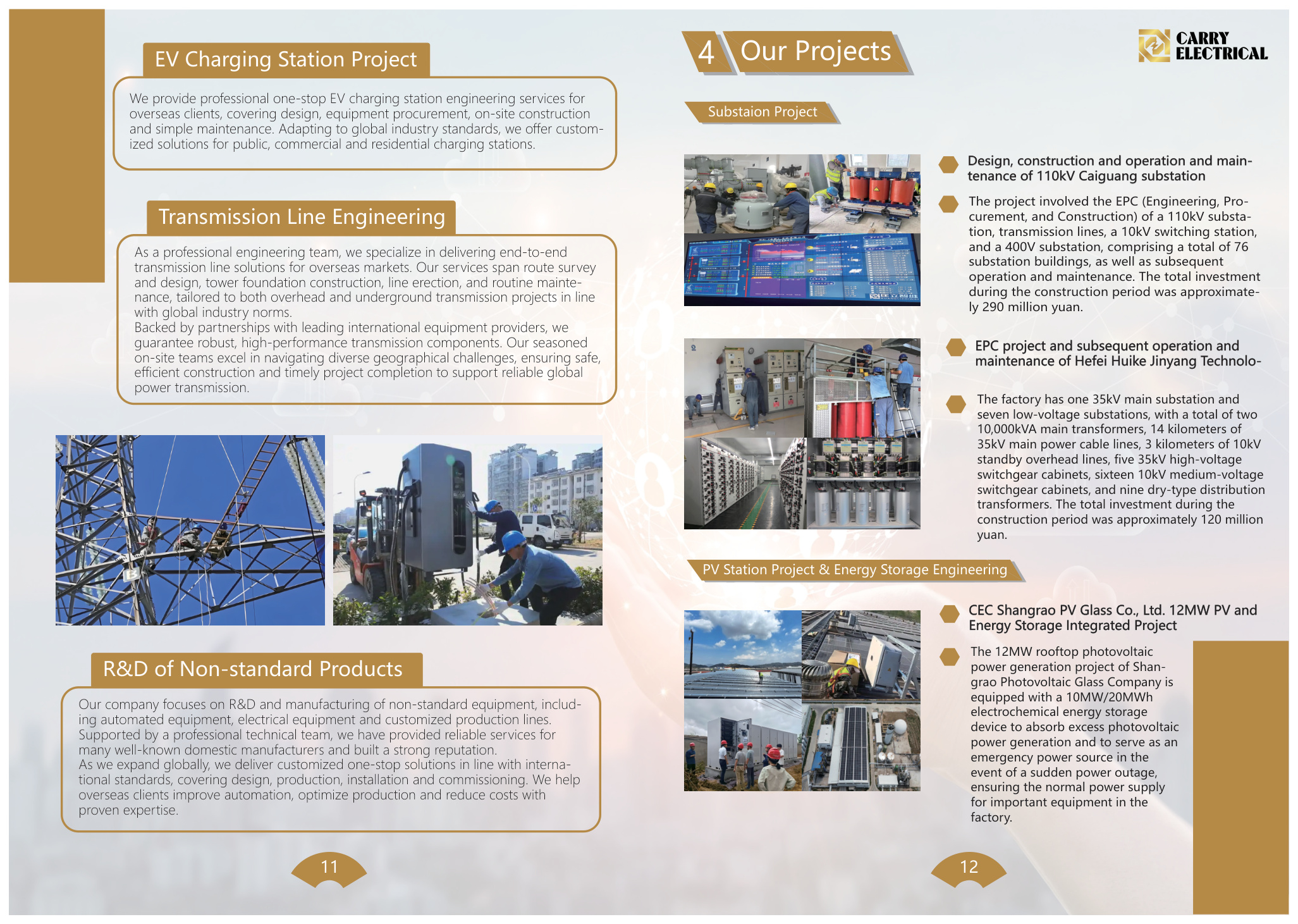 Substation and PV projects